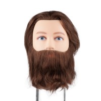 Wholesale Male 100% human hair training head with Beard