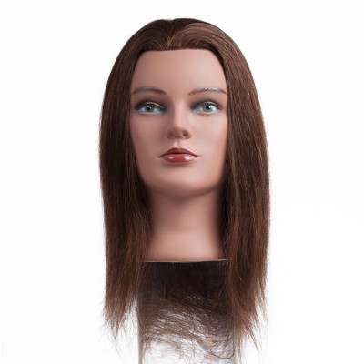 Soft Straight Hair Training head mannequin heads for haircut practicing