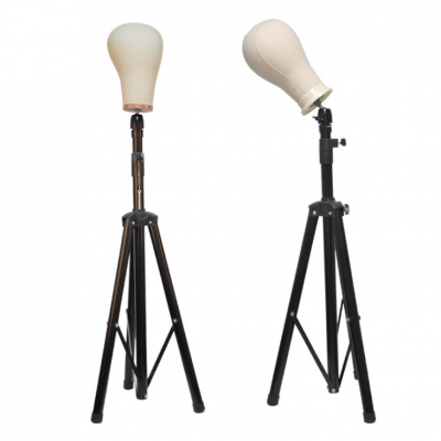 Hot sales Canvas Head for Wig Display With stand tripod