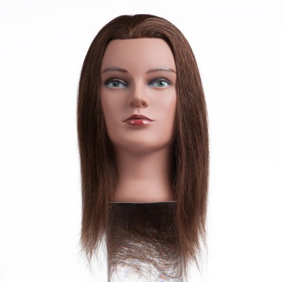 100% Human Hair Training Head Mannequin Head with hair for hairdresser