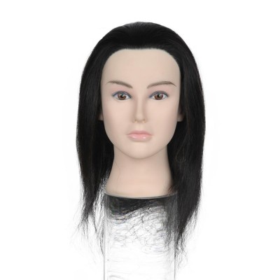 Beautiful Face Human Hair Training Head Mannequin head with hair